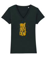 Independent Tricou mânecă scurtă guler V Damă Evoker
