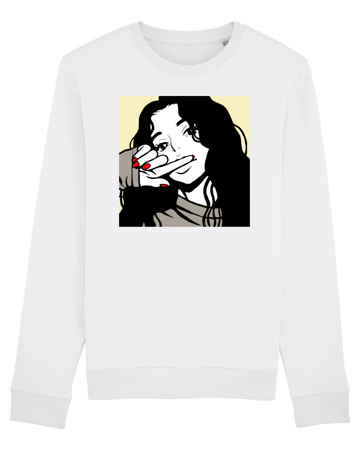 Bluză mânecă lungă Unisex Rise White