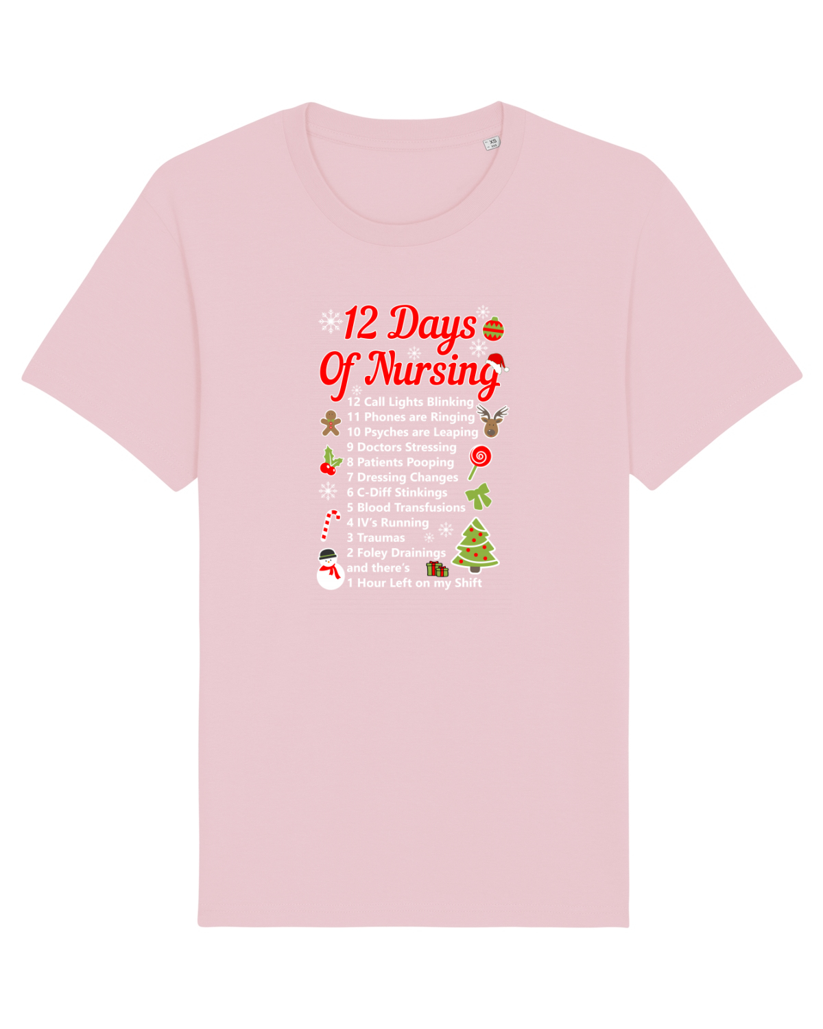 Tricou mânecă scurtă Unisex Rocker Cotton Pink