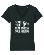 MOTORCYCLE Tricou mânecă scurtă guler V Damă Evoker