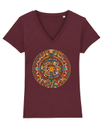 Mandala Style Tricou mânecă scurtă guler V Damă Evoker