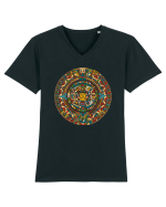 Mandala Style Tricou mânecă scurtă guler V Bărbat Presenter