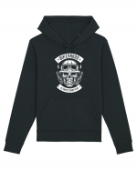 Biker Hood Skull White Hanorac Unisex Drummer