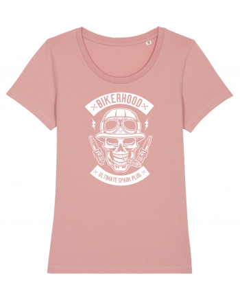 Biker Hood Skull White Canyon Pink