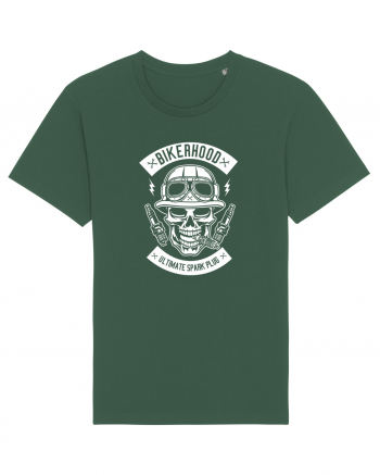 Biker Hood Skull White Bottle Green