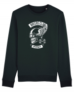 Biker Club Skull WHite Bluză mânecă lungă Unisex Rise