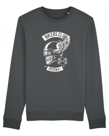 Biker Club Skull WHite Anthracite