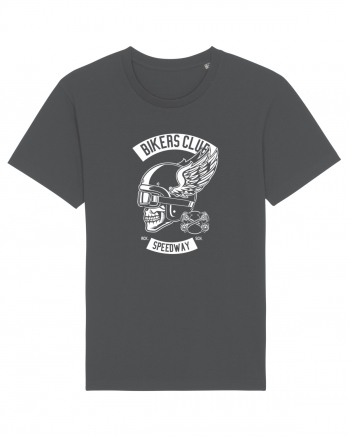 Biker Club Skull WHite Anthracite