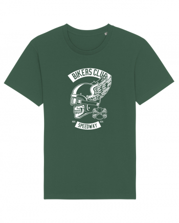 Biker Club Skull WHite Bottle Green