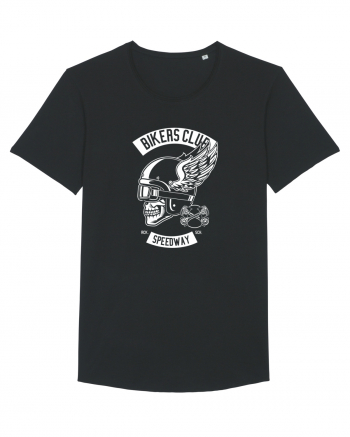 Biker Club Skull WHite Black