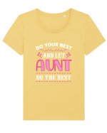 AUNT Tricou mânecă scurtă guler larg fitted Damă Expresser