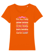 AUNT Tricou mânecă scurtă guler larg fitted Damă Expresser