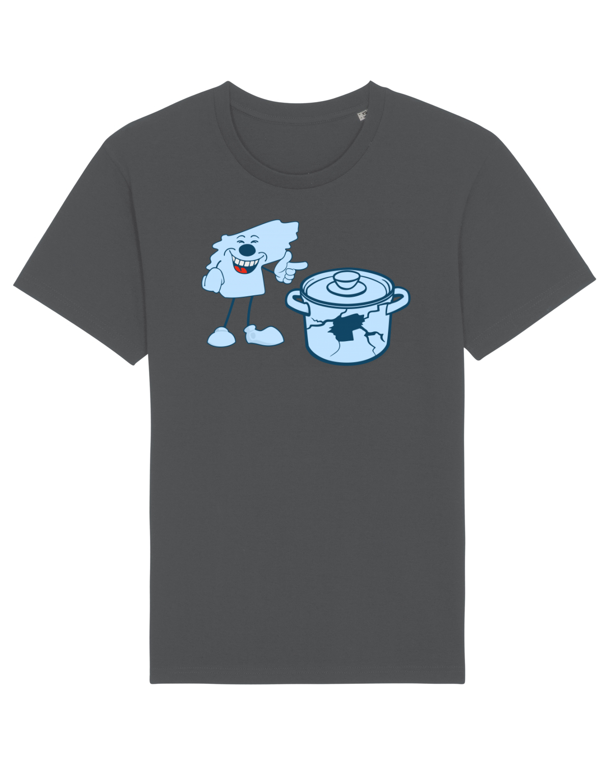 Tricou mânecă scurtă Unisex Rocker Anthracite