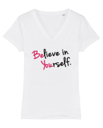 BE YOU Tricou mânecă scurtă guler V Damă Evoker