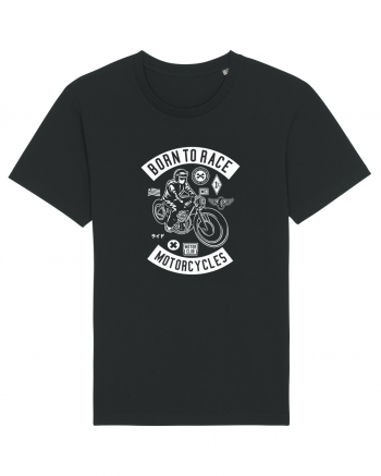Born to Race Moto White Black