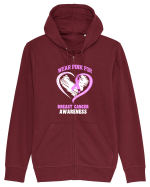 BREAST CANCER WARRIOR Hanorac cu fermoar Unisex Connector