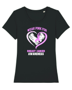 BREAST CANCER WARRIOR Tricou mânecă scurtă guler larg fitted Damă Expresser