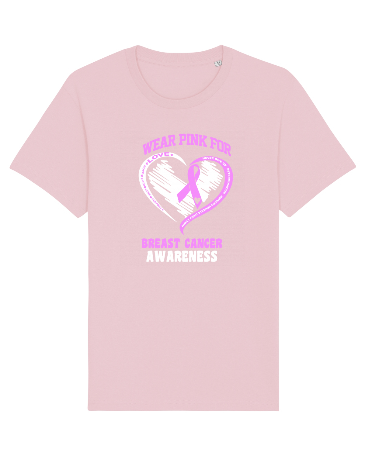 Tricou mânecă scurtă Unisex Rocker Cotton Pink