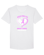 BREAST CANCER WARRIOR Tricou mânecă scurtă guler larg Bărbat Skater