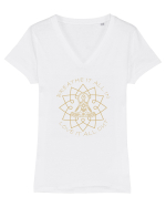 BREATHE Tricou mânecă scurtă guler V Damă Evoker