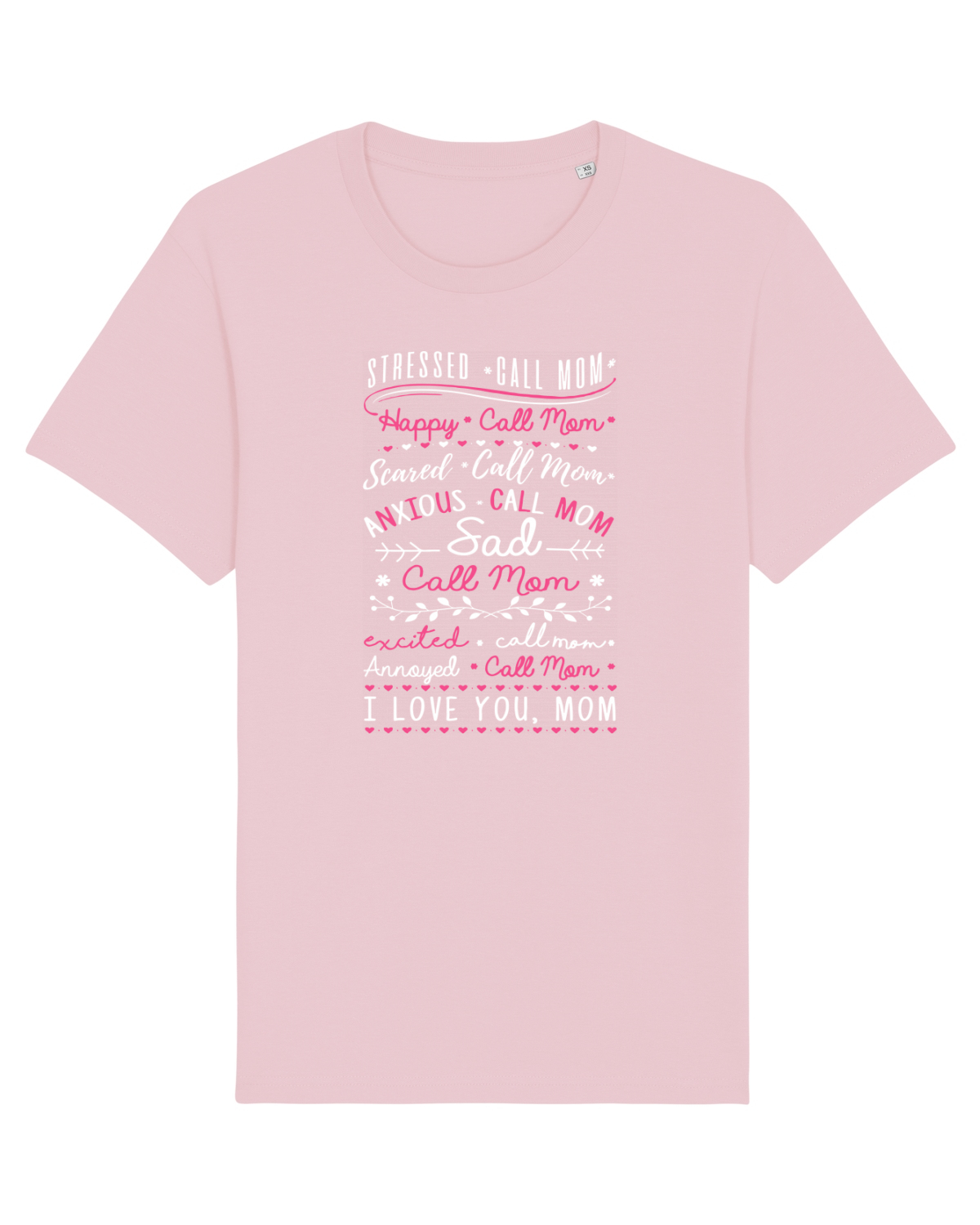 Tricou mânecă scurtă Unisex Rocker Cotton Pink