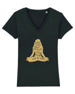 YOGA Tricou mânecă scurtă guler V Damă Evoker