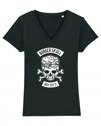 Burger Skull Chef White Black