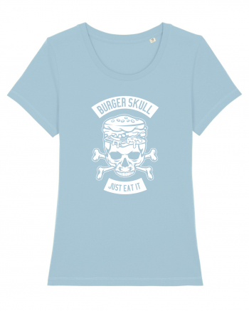 Burger Skull Chef White Sky Blue