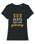 God Keeps Our Land Glorious Tricou mânecă scurtă guler larg fitted Damă Expresser