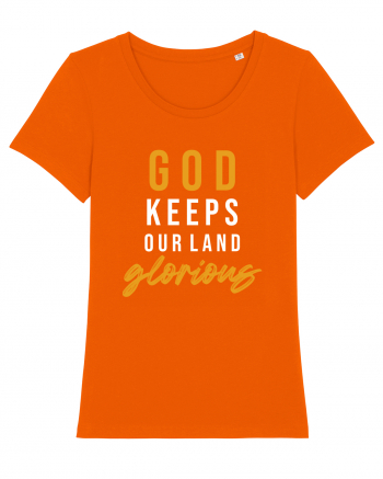 God Keeps Our Land Glorious Bright Orange