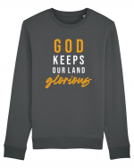 God Keeps Our Land Glorious Bluză mânecă lungă Unisex Rise