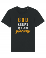 God Keeps Our Land Glorious Tricou mânecă scurtă Unisex Rocker