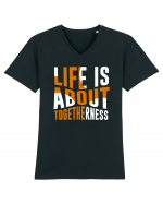 Live Is About Togetherness Tricou mânecă scurtă guler V Bărbat Presenter