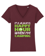 CAMPING Tricou mânecă scurtă guler V Damă Evoker
