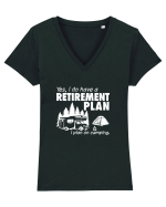 CAMPING Tricou mânecă scurtă guler V Damă Evoker