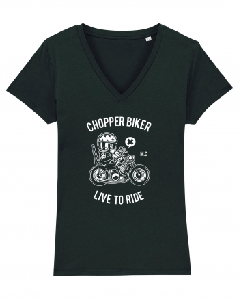 Chopper Biker White Black