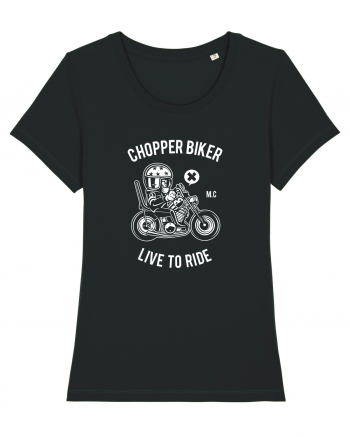 Chopper Biker White Black