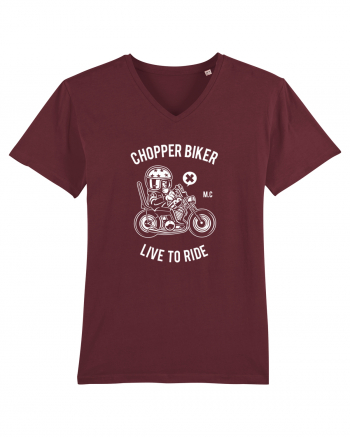 Chopper Biker White Burgundy