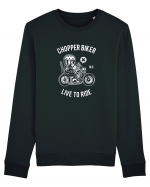 Chopper Biker White Bluză mânecă lungă Unisex Rise