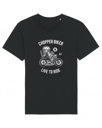 Chopper Biker White Black