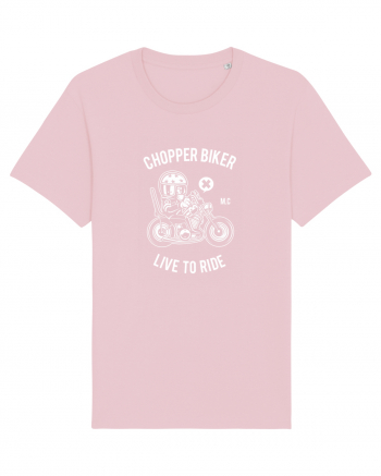 Chopper Biker White Cotton Pink