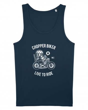 Chopper Biker White Navy