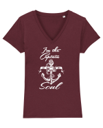 CAPTAIN Tricou mânecă scurtă guler V Damă Evoker