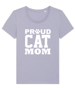 CAT MOM Tricou mânecă scurtă guler larg fitted Damă Expresser