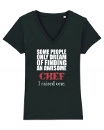 CHEF Tricou mânecă scurtă guler V Damă Evoker