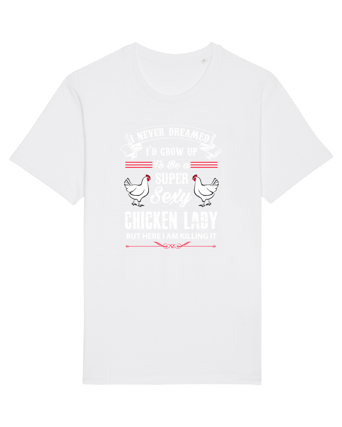 Tricou mânecă scurtă Unisex Rocker White