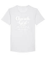 CHURCH GIRL Tricou mânecă scurtă guler larg Bărbat Skater