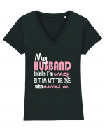 WIFE Tricou mânecă scurtă guler V Damă Evoker