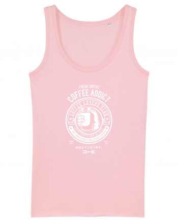 Coffee Addict White Cotton Pink