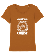 CRUISE Tricou mânecă scurtă guler larg fitted Damă Expresser